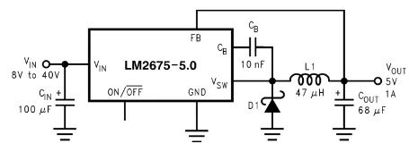 LM2675-5.0的典型应用电路